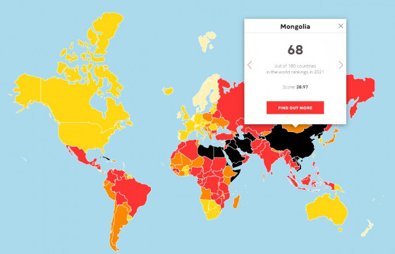 Монгол Улс хэвлэлийн эрх чөлөөний индекст 68 дугаар байрт жагсжээ