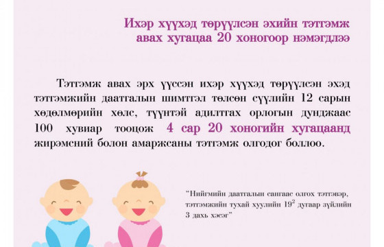 Ихэр хүүхэд төрүүлсэн эхийн тэтгэмж авах хугацаа 20 хоногоор нэмэгдлээ 