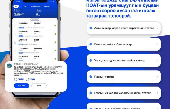 НӨАТ-ын буцаан олголтоороо татваруудаа төлөх боломжтой