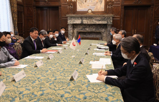 Монгол Улсын Ерөнхийлөгч У.Хүрэлсүх Японы Парламентын Зөвлөхүүдийн танхимын дарга Х.Оцүжи-г хүлээн авч уулзав