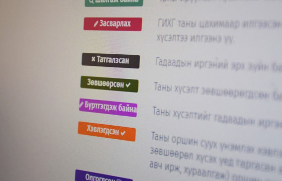 ГИХГ: Цахим хүсэлт шийдвэрлэлтийн ямар шатанд байгааг хянах боломжтой