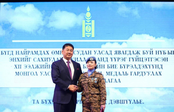 Өмнөд Суданд энхийг сахиулах ажиллагаанд оролцсон дайчдыг төрийн одон, медалиар шагналаа