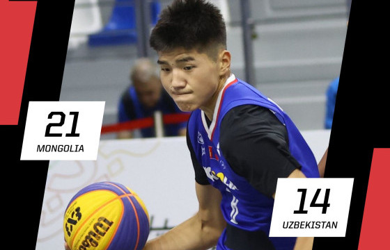 Манай сагсан бөмбөгийн баг, Узбекистаны багийг 21:14-өөр хожлоо