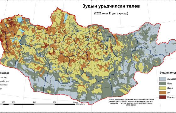 Баян-Өлгий, Увс, Ховд, Хөвсгөл, Дорноговь аймгууд зудын эрсдэлтэй байна