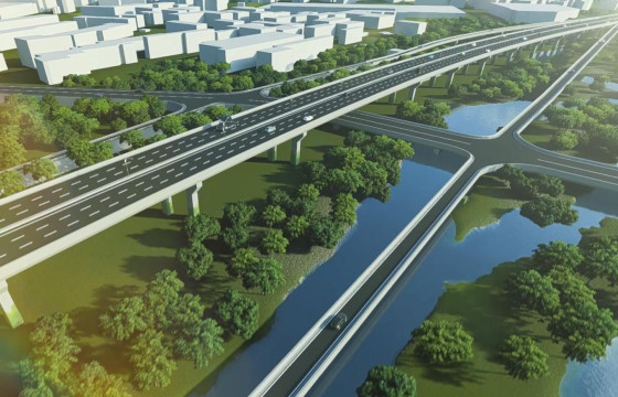 Туулын хурдны замын түр замын хөрс хуулалтын ажлыг хийж байна