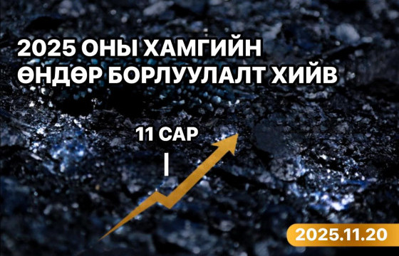 2025 ОНЫ ХАМГИЙН ӨНДӨР НҮҮРСНИЙ БОРЛУУЛАЛТЫГ 11 ДҮГЭЭР САРД ХИЙЛЭЭ 