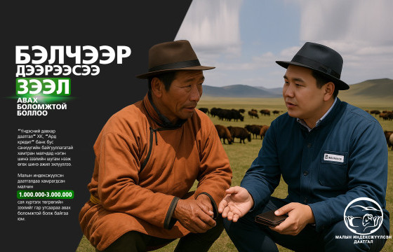 Даатгалд хамрагдсан малчин бэлчээр дээрээсээ зээл авах боломжтой боллоо