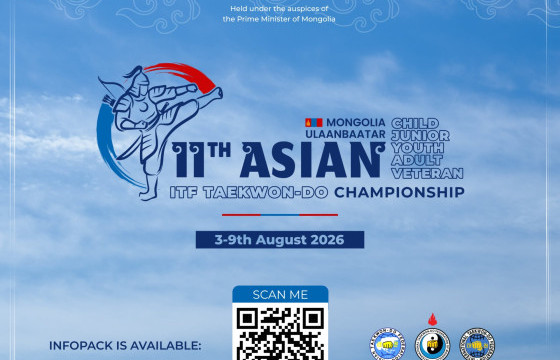 Таеквондо-гийн “ITF” холбооны  Ази тивийн аварга Монгол Улсад болно