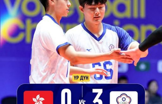 Тайваний шигшээ баг ХонгКонгийн шигшээ багийг 3:0-ээр хожжээ