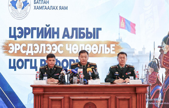 УЛСЫН ХЭМЖЭЭНД ЗЭВСЭГТ ХҮЧНИЙ ЦЭРГИЙН БҮХ АНГИ САЛБАРТ ЭРСДЭЛИЙН ҮНЭЛГЭЭНИЙ ИЖ БҮРЭН ШАЛГАЛТЫГ ХИЙЖЭЭ
